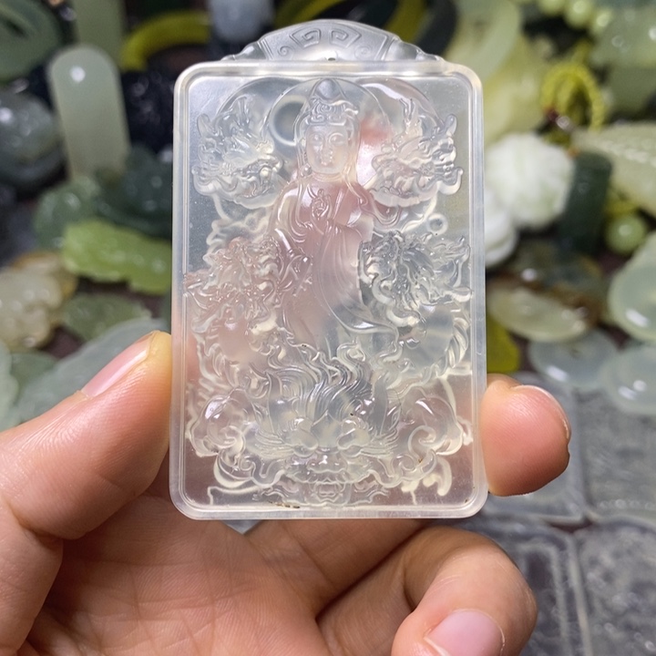 岫玉天然岫玉挂件未镶嵌克*区