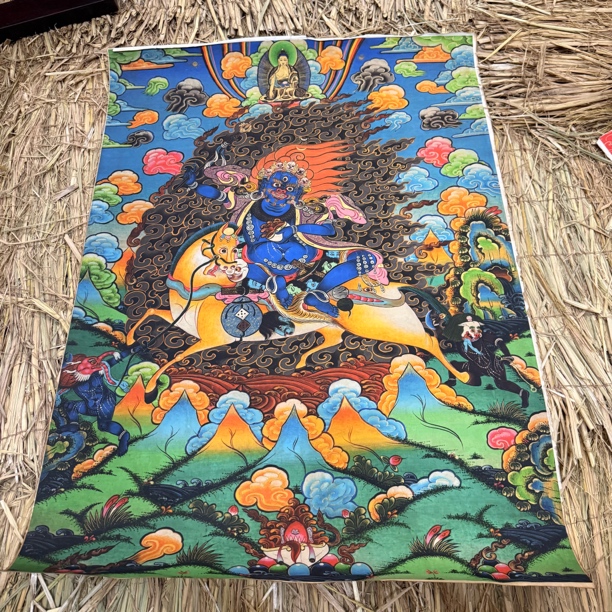 高端精品吉祥天母绘画类唐卡A26