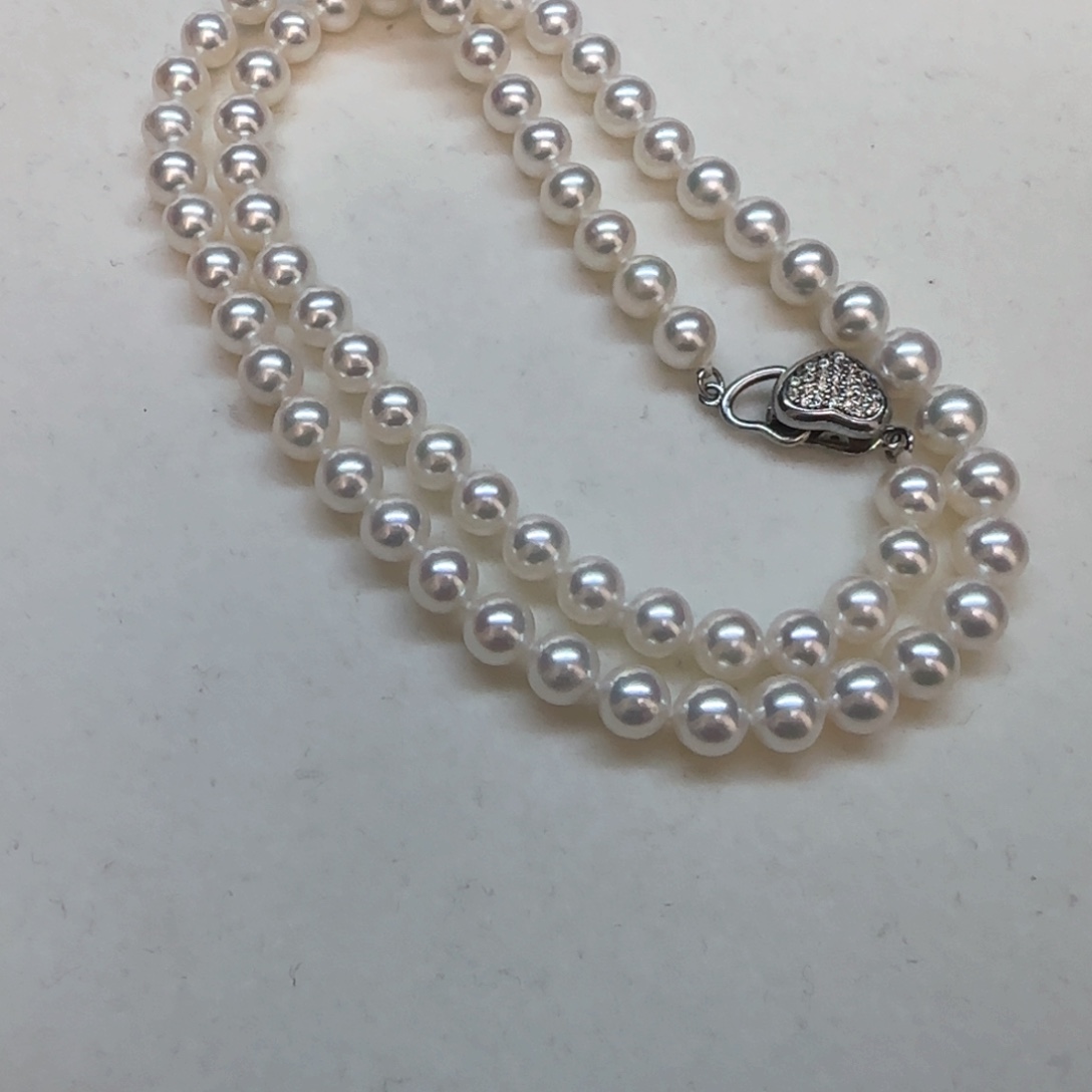 淡水珍珠银S925镶嵌项链