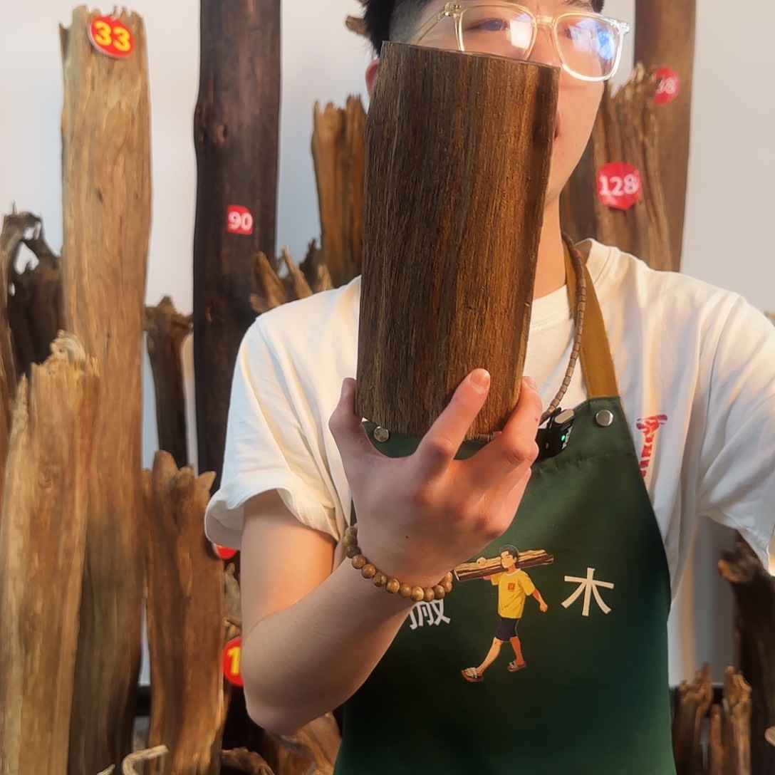 沉香摆件天然沉香原木摆件➕底座