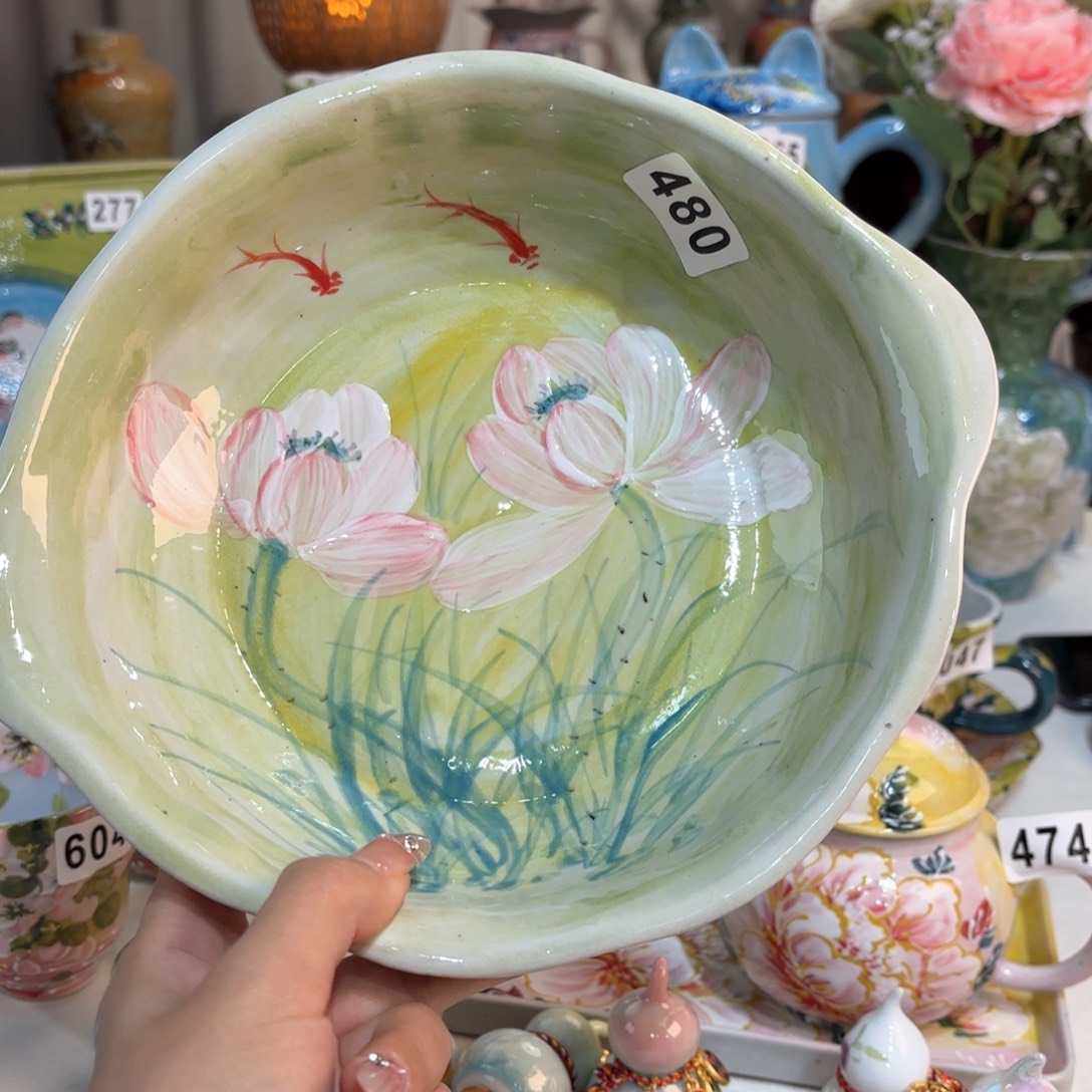 景德镇手绘高温釉下彩陶瓷茶具