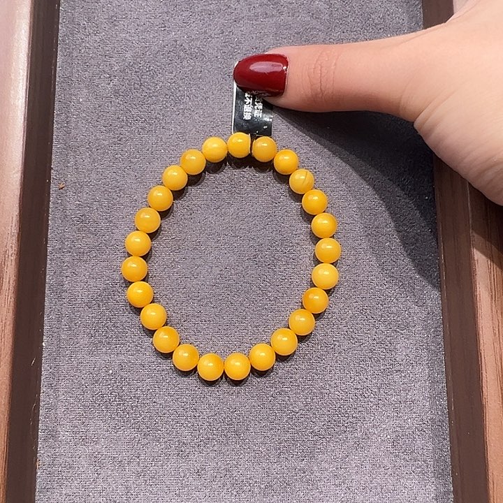 蜜蜡未镶嵌手串7.8mm蜜蜡手串