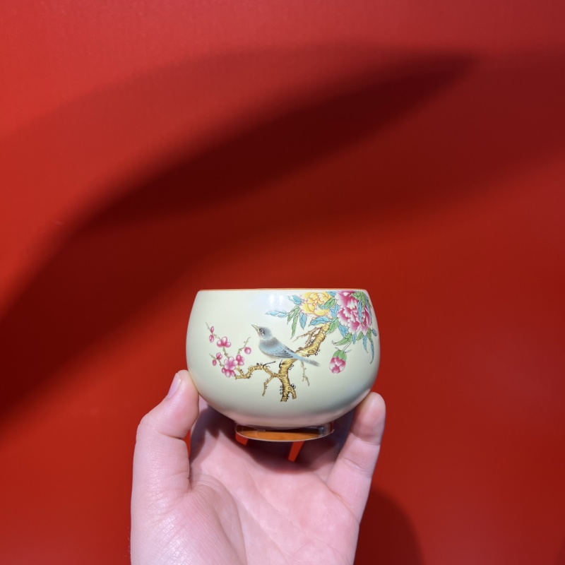 喜上眉梢主人杯瓷器a7ZH340