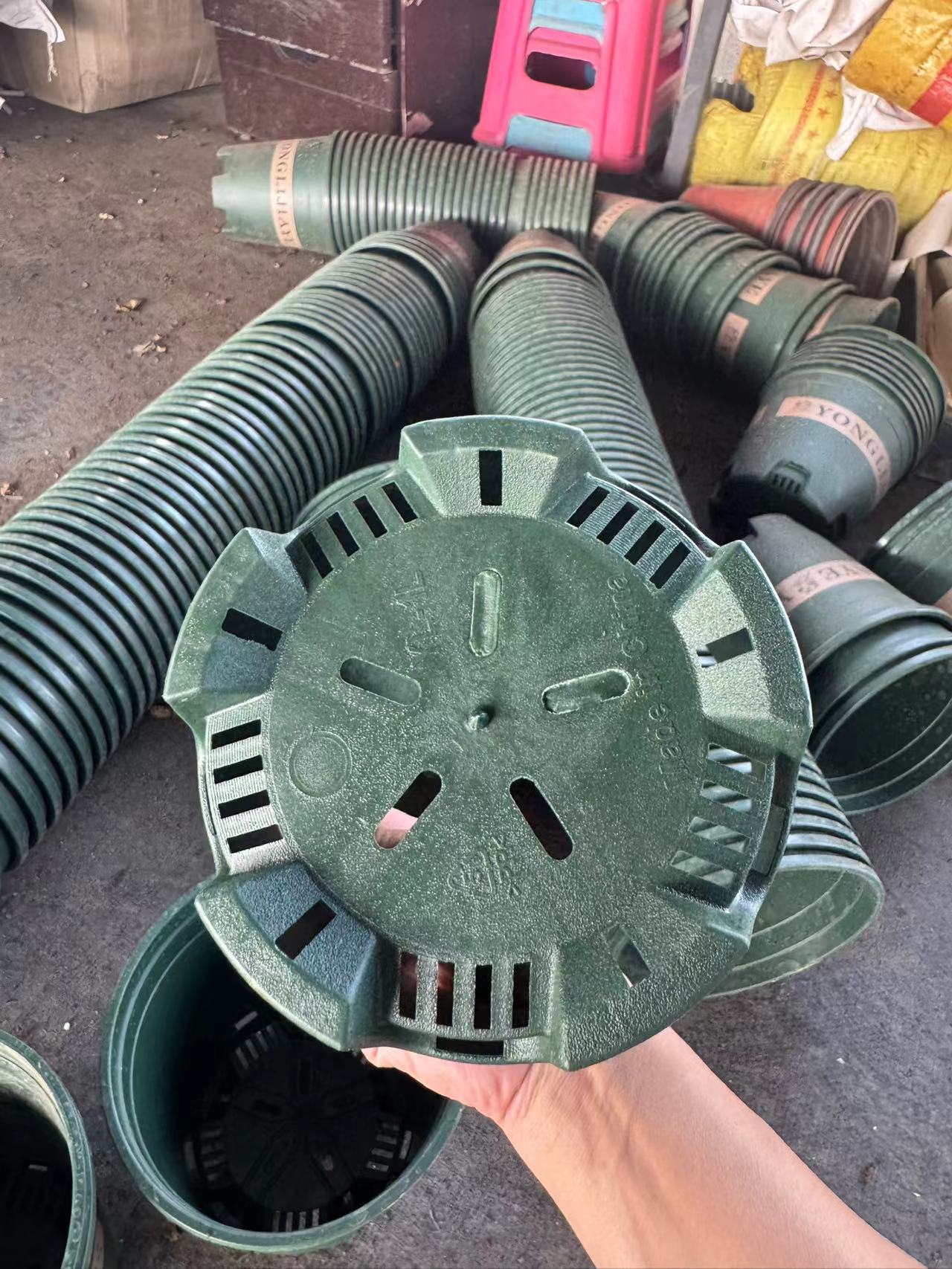 四个1加仑塑料花盆阳台绿萝盆栽月季