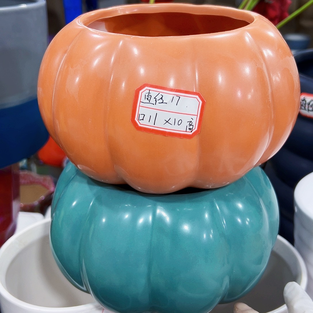 有孔，外贸尾单陶瓷花盆凑单10米包邮