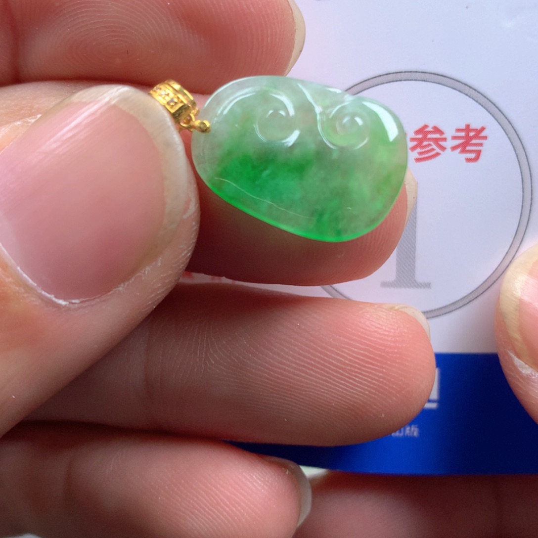 【闪购商品】翡翠颈饰18K金镶嵌翡翠