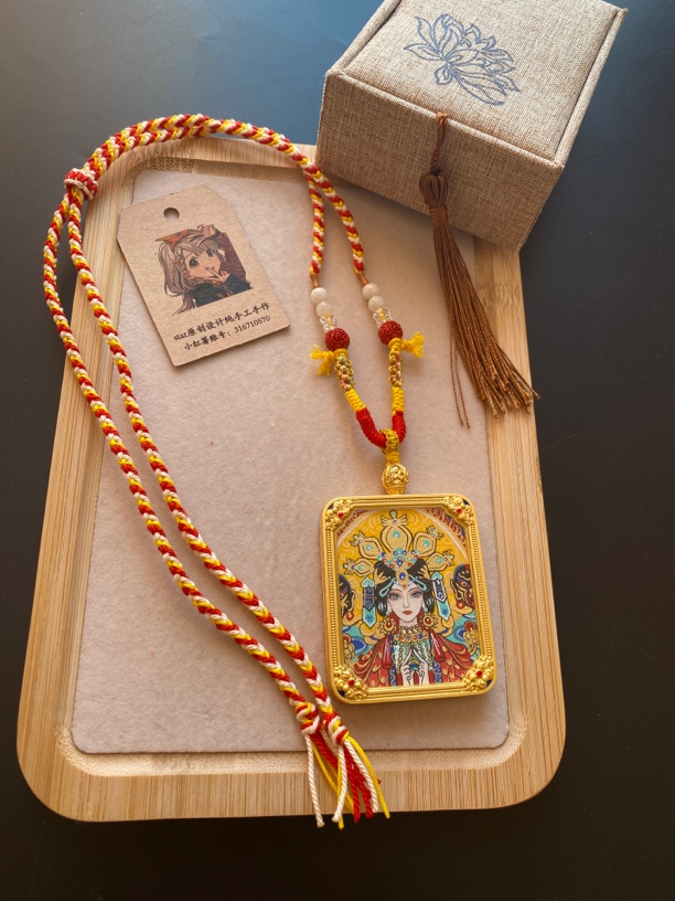 非金属棉绳项链 藏风设计项链扎基拉姆前世今生女财神手工编绳