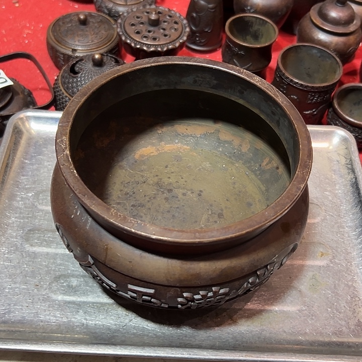 春***里黄铜摆件，文房摆件工艺品