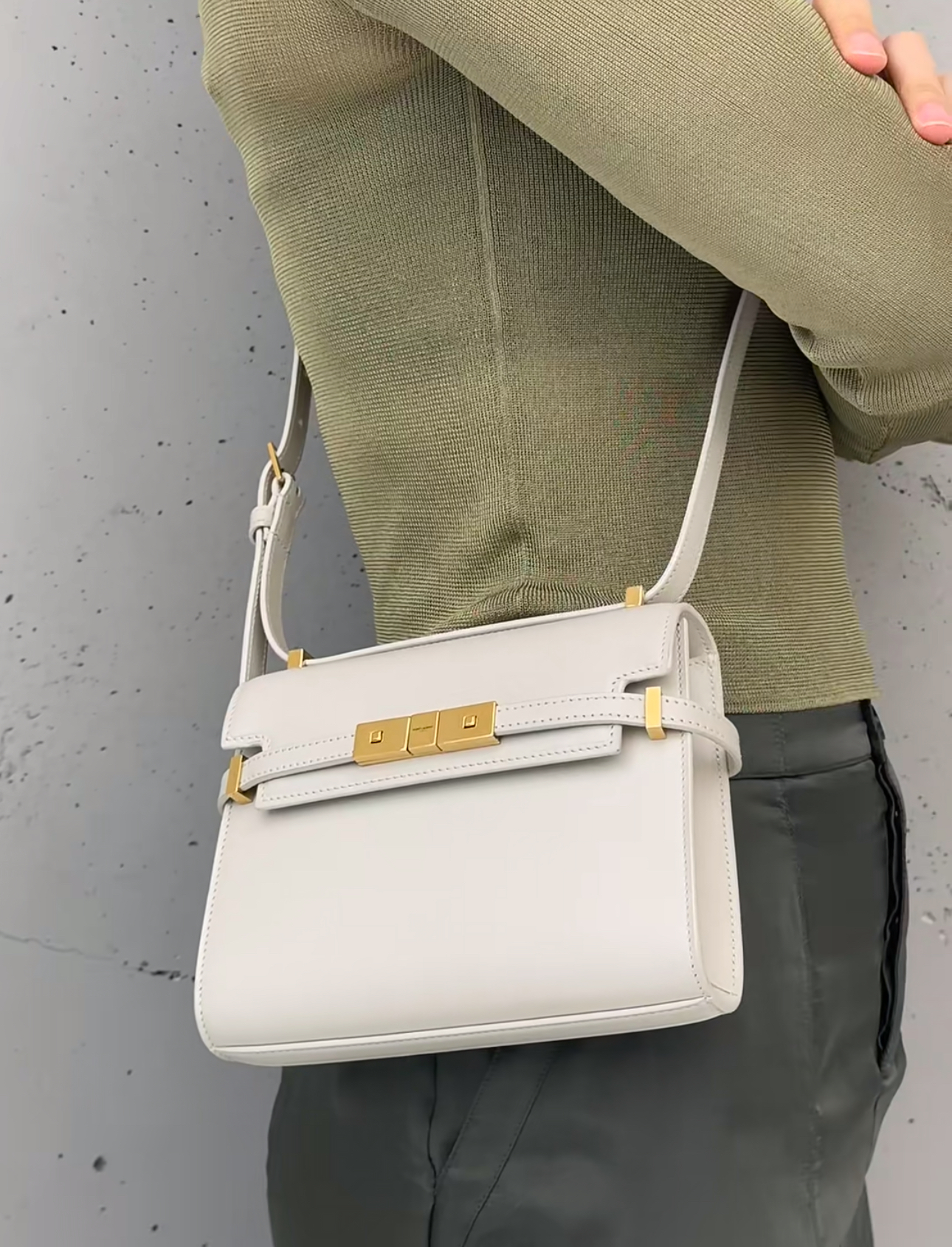99新 YSL/圣罗兰 ysl 曼哈顿mini白金光面 /公价无/甄选