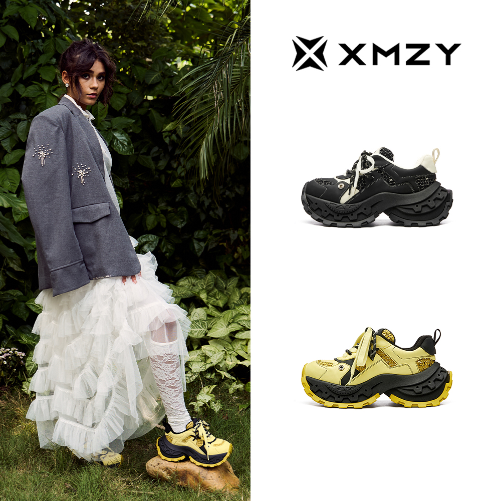 XMZY【时光幻想】2025秋冬款时尚百搭街头运动设计厚底老爹鞋女鞋