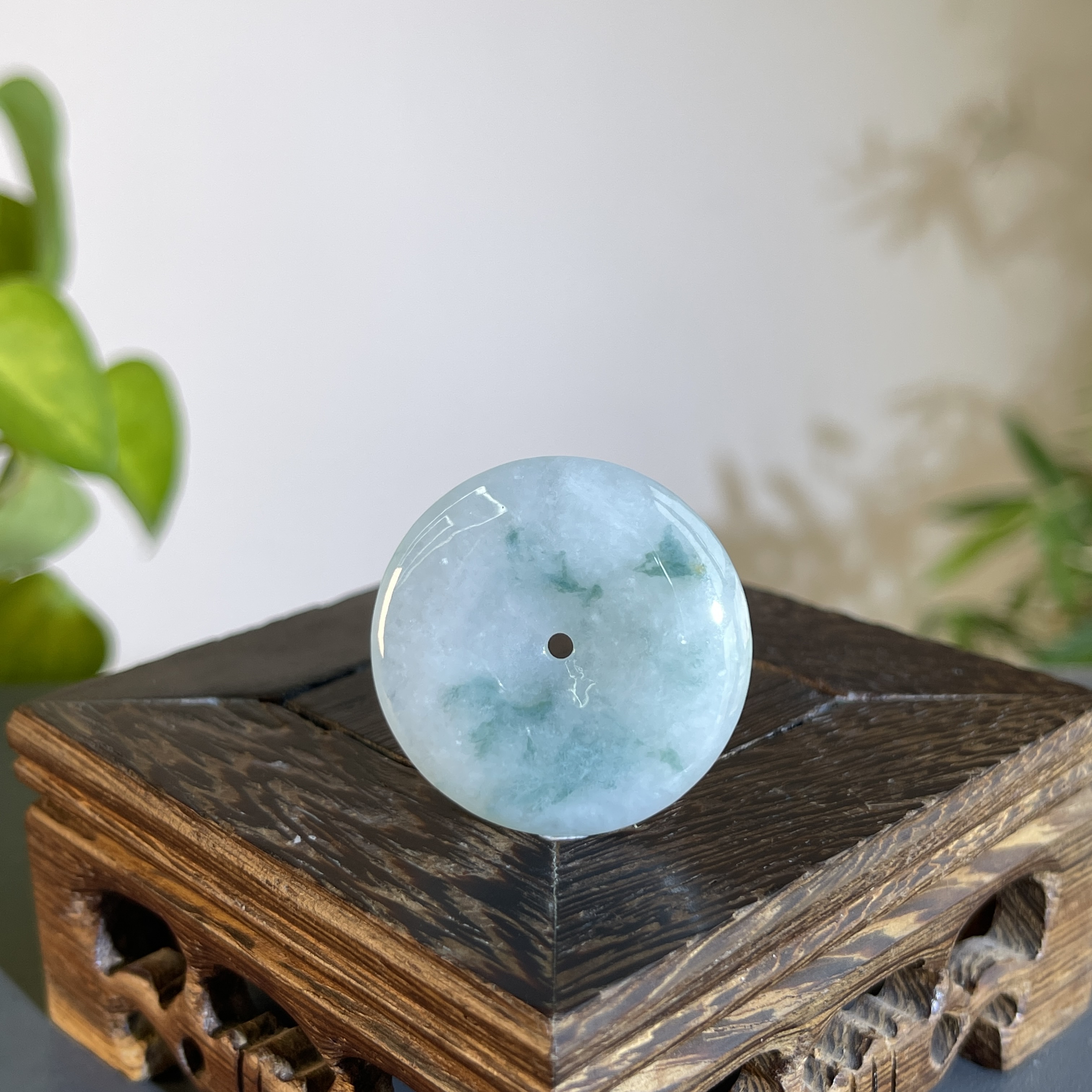 JXW12-46 天然缅甸A货翡翠 平安扣