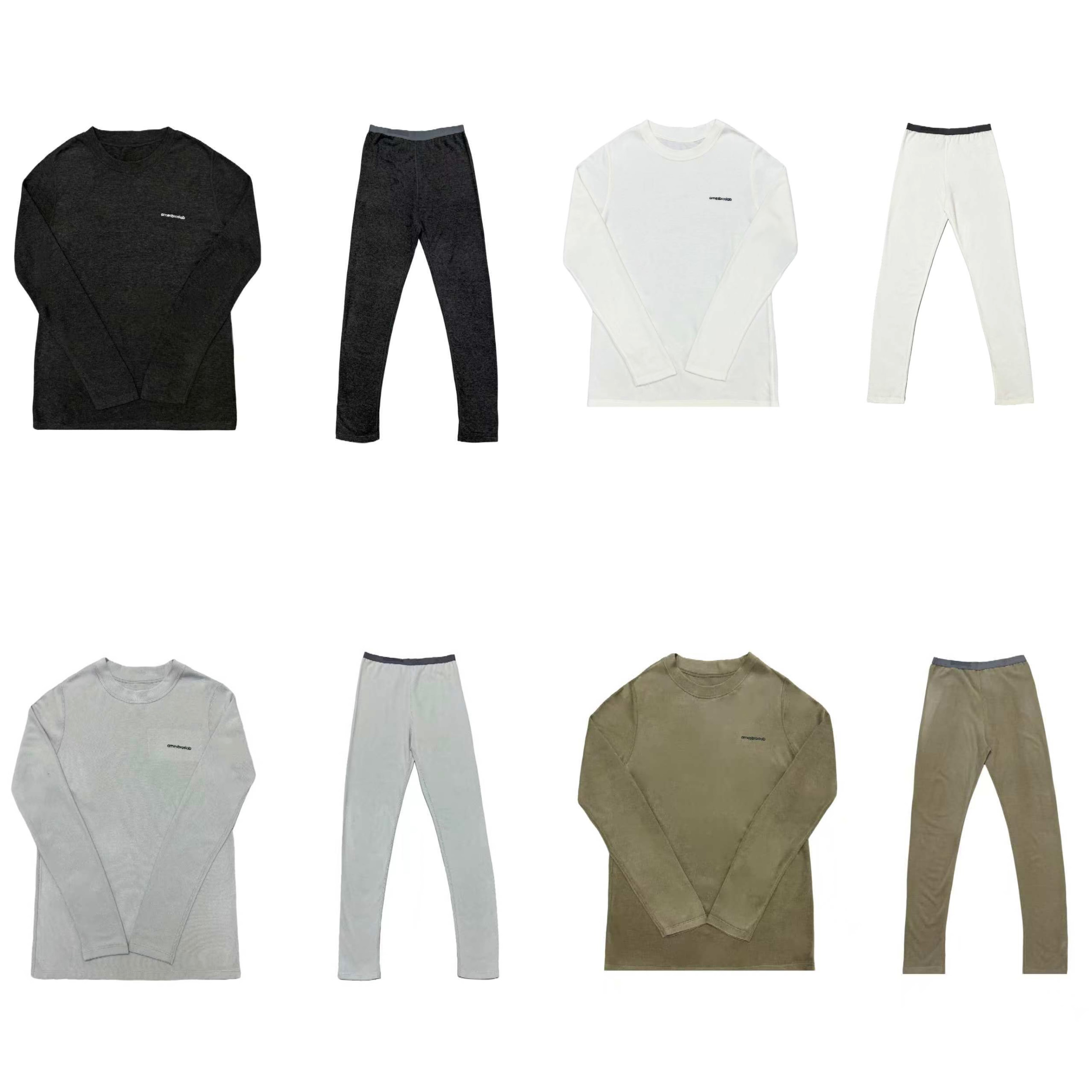 [C]黑灰两色小字母圆领长袖保暖儿童秋衣裤套装(暖暖冬日)