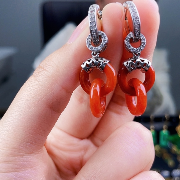 翡翠耳饰未镶嵌饰品