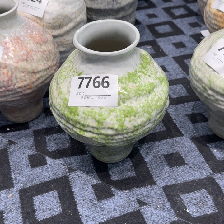皇***爷瓷片景德镇高温花器编码7766高28口8默认无孔