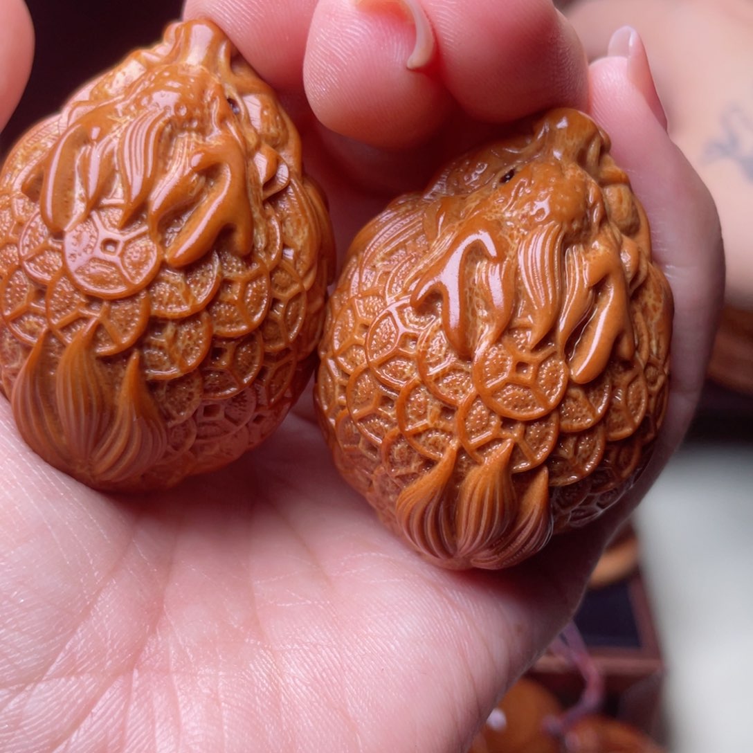 吊坠橄榄核金币龙龟手球3.5