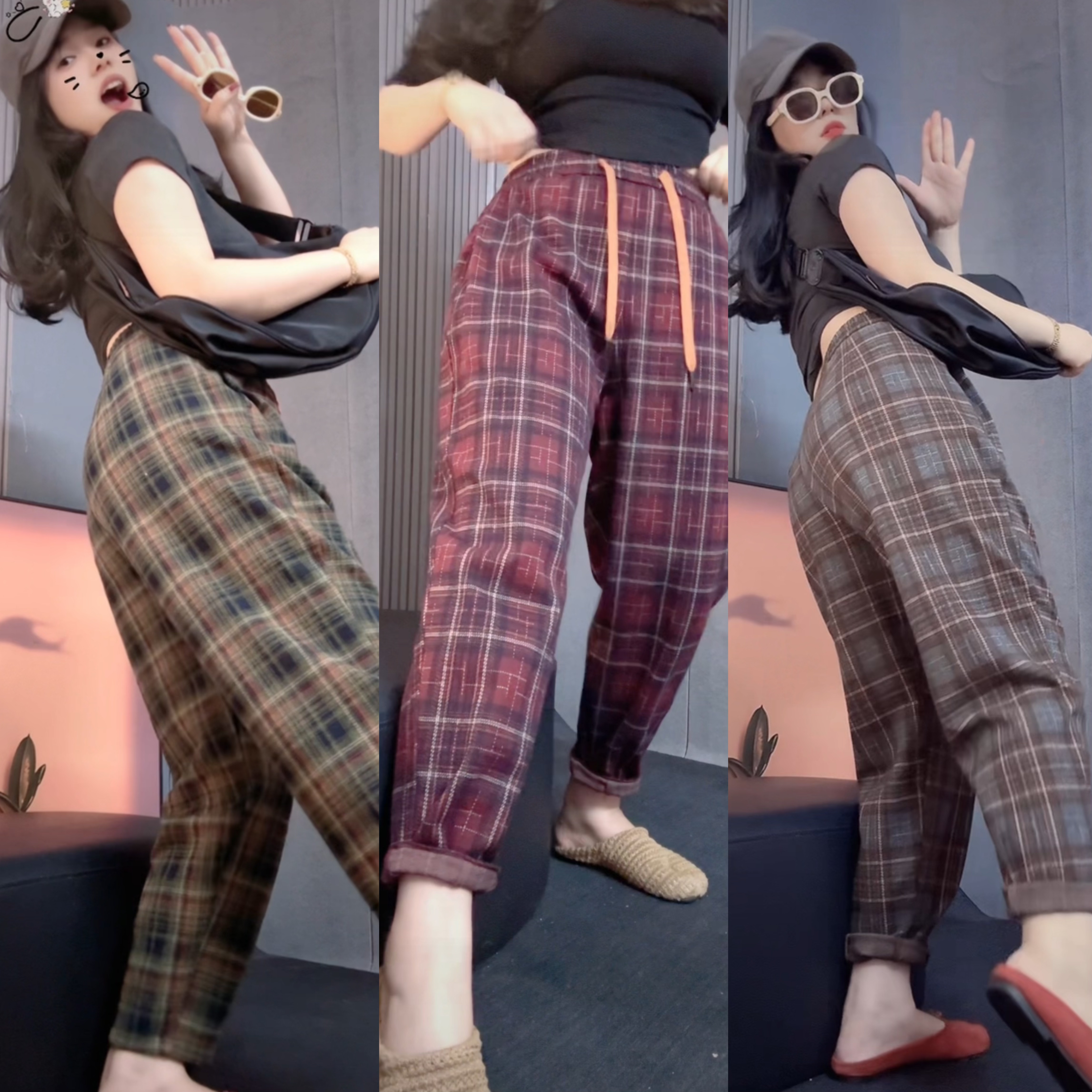 【欧千金】2025秋冬 欧韩金丝软毛呢 原创一体哈伦裤