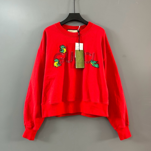 未使用 GUCCI/古驰 古驰红色圆领卫衣