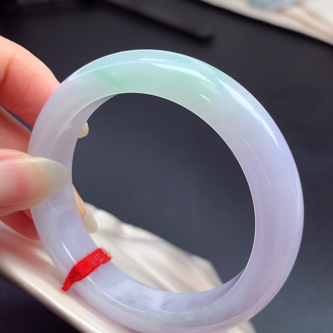 小***a翡翠未镶嵌手镯53圈口