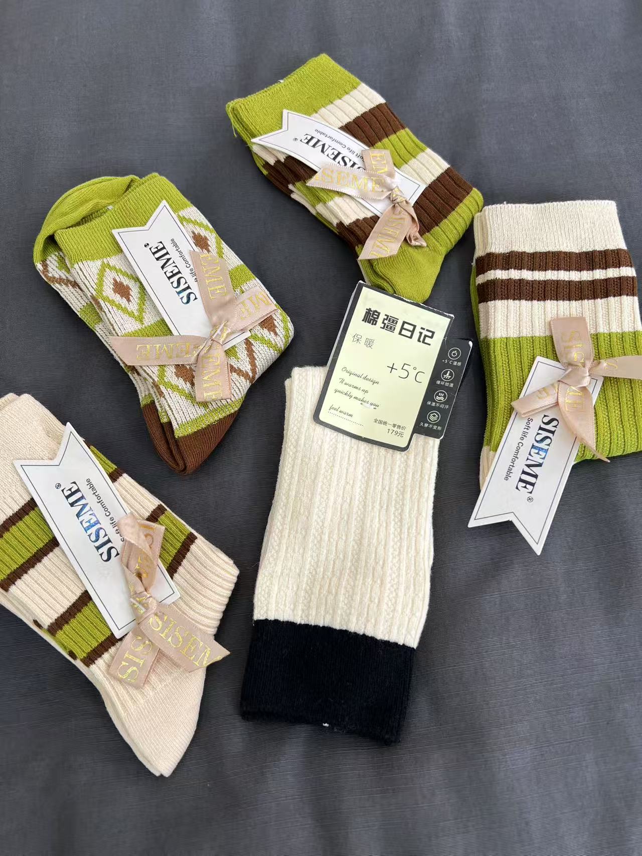 【高尚】纯棉袜子时尚休闲，吸汗透气