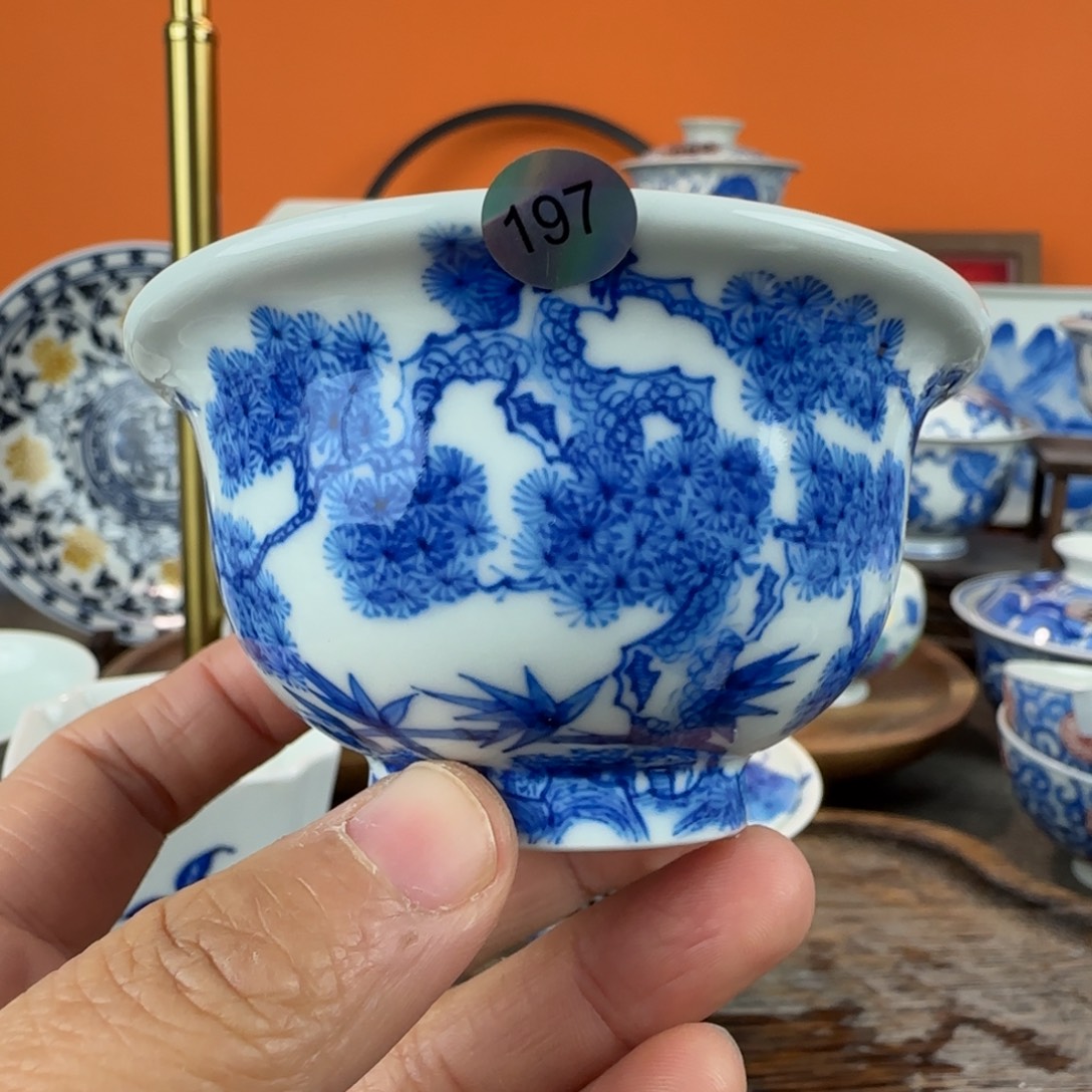 瓷片景德镇手绘青花茶器197