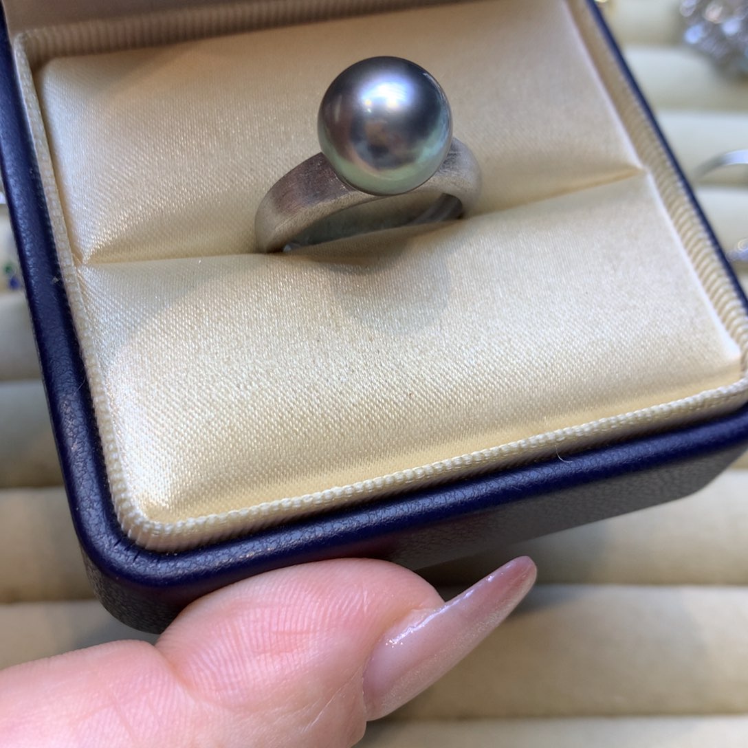 银S925镶嵌戒指海水珍珠