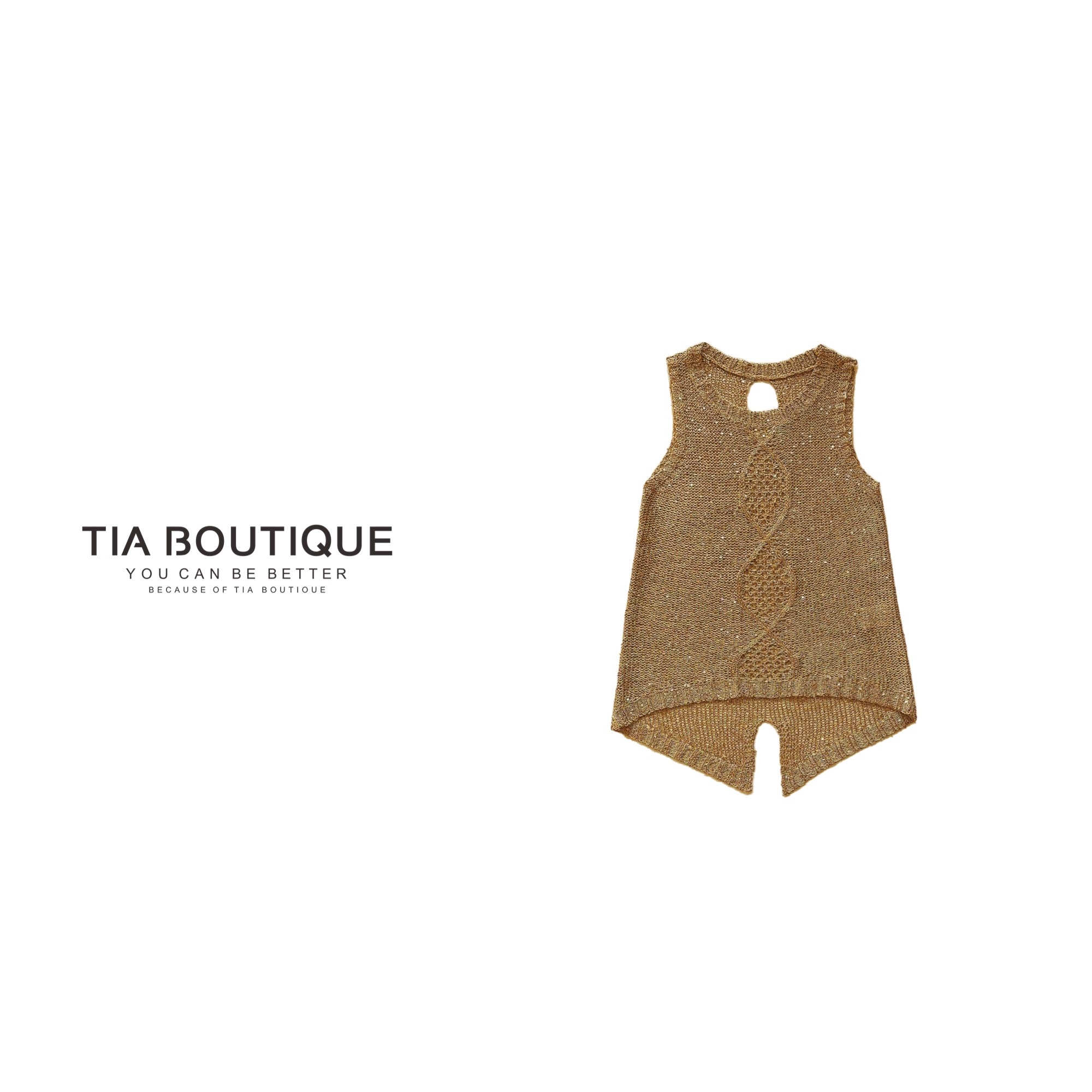 【金缕玉衣】早春金丝亮片镂空度假千金风重工针织上衣SY0070