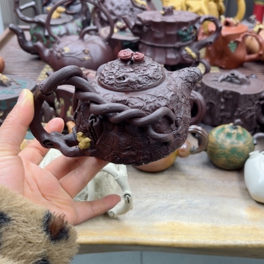 茶壶紫砂千***骑紫砂茶具