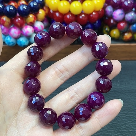 玛瑙未镶嵌手饰血胆金莲切面14