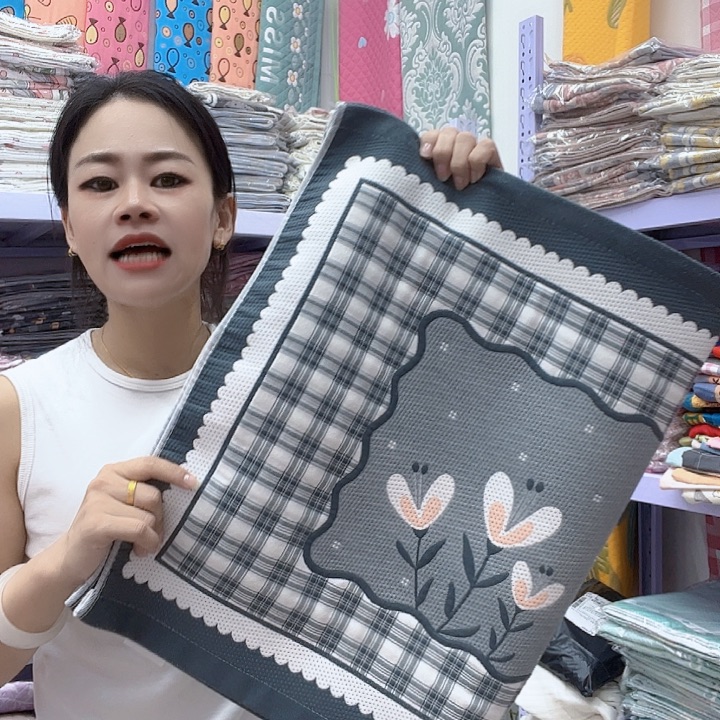 棉灰色三朵花纯棉