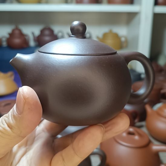 紫砂茶壶9号原矿紫泥大西施300cc内推半手工