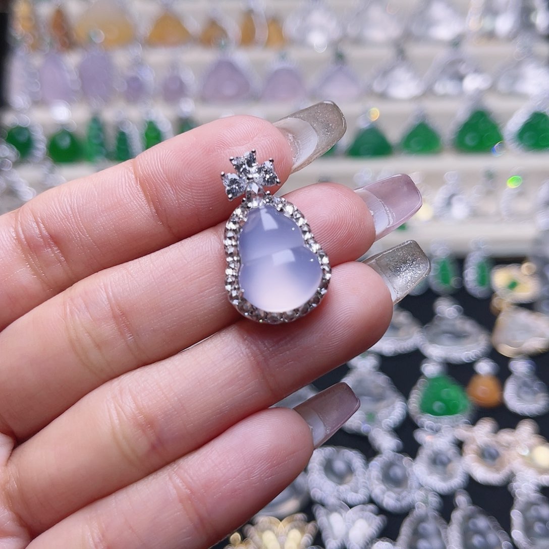 玛瑙/玉髓颈饰银S925镶嵌