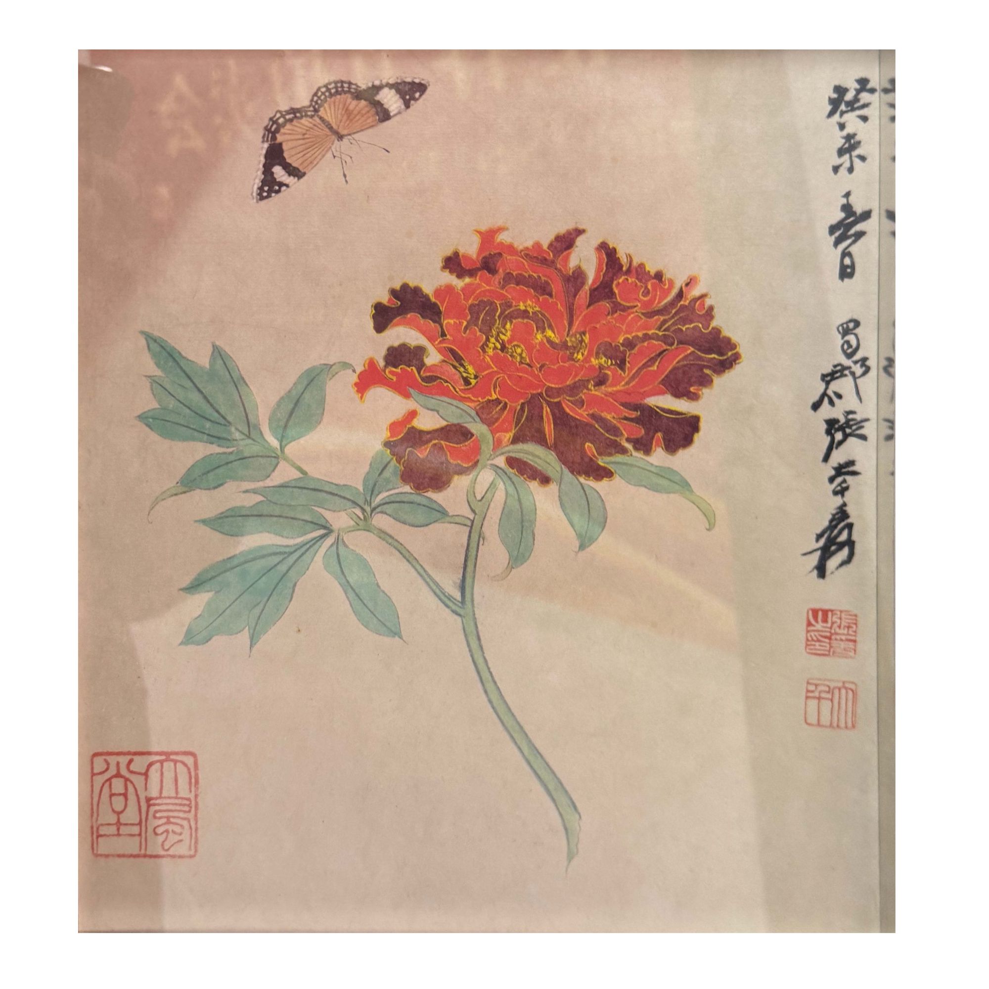 《花卉》镜框   24X25cm