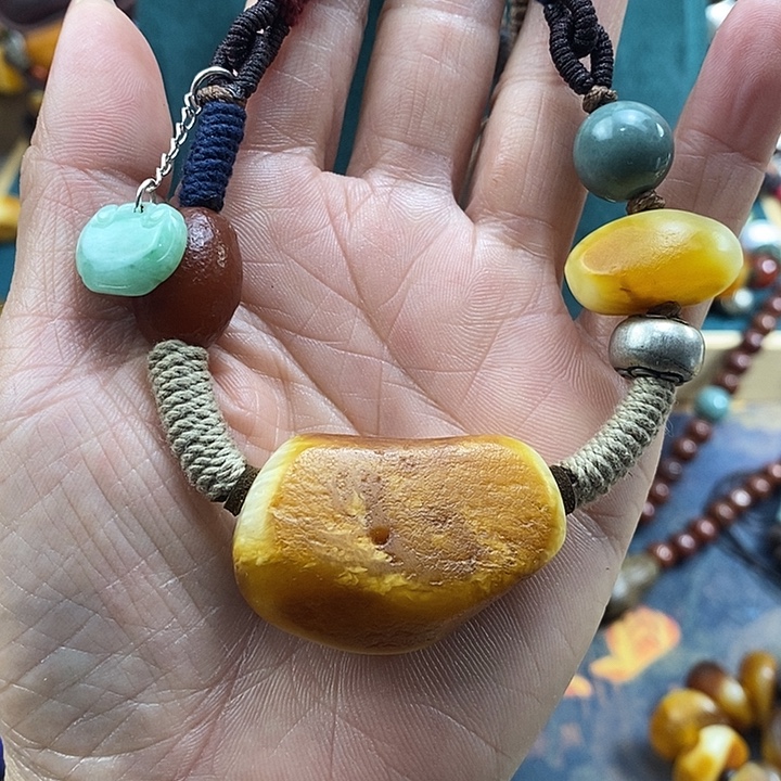 蜜蜡未镶嵌项链项链