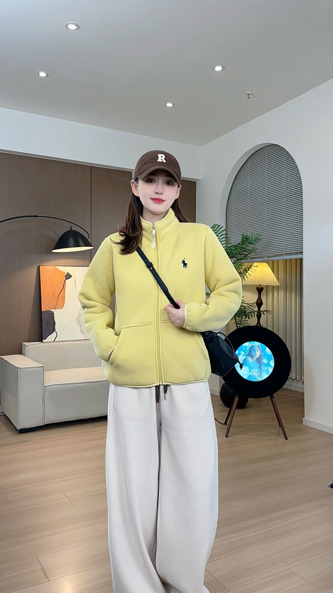 冬季加厚保暖拉链宽松时尚立领休闲款卫衣外套刺绣开衫D-1188