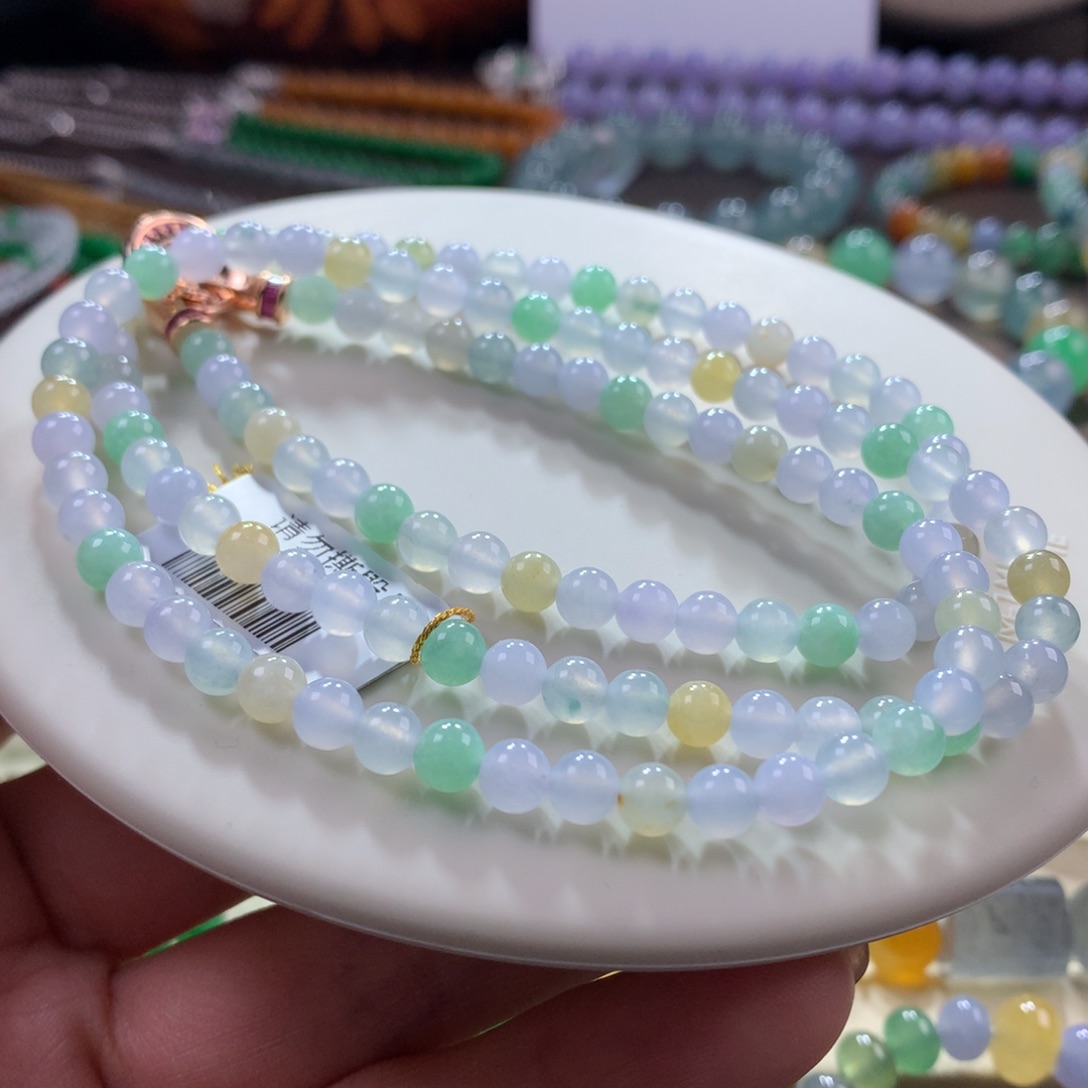 翡翠手链未镶嵌胶润多宝项链卡5