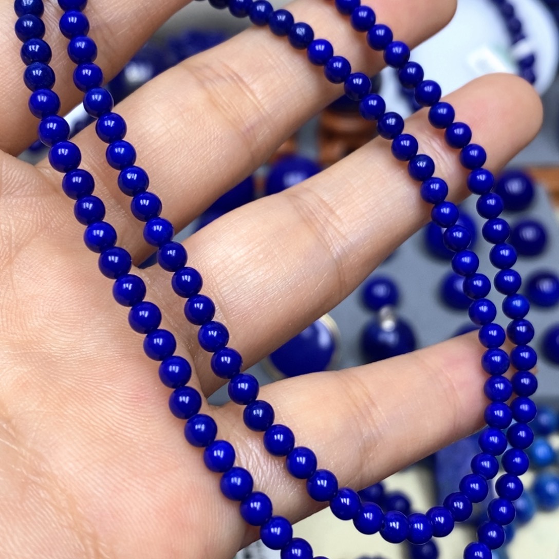 青金石18K金镶嵌颈饰