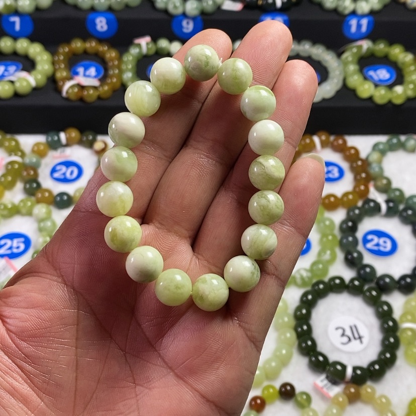 【闪购商品】蛇纹石玉手链未镶嵌