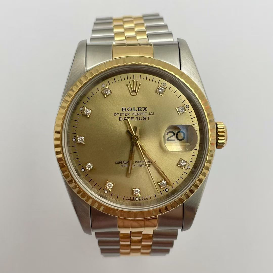 95新 Rolex/劳力士 日志型/单表/16233/36表径/间18K黄金
