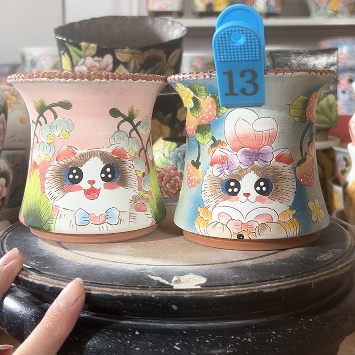 景德镇市昌江区手绘花盆满38包邮