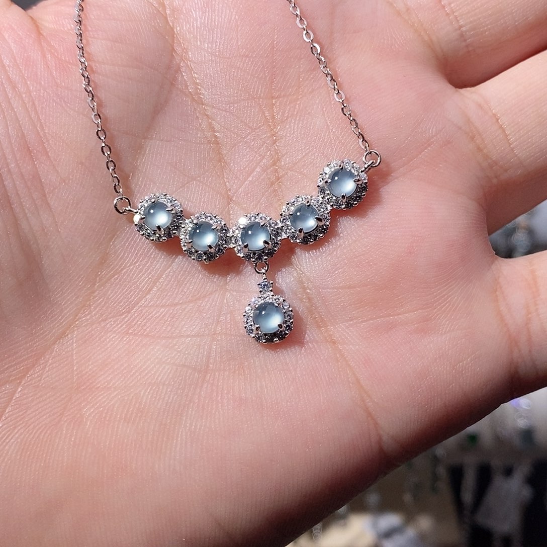 翡翠银S925镶嵌颈饰