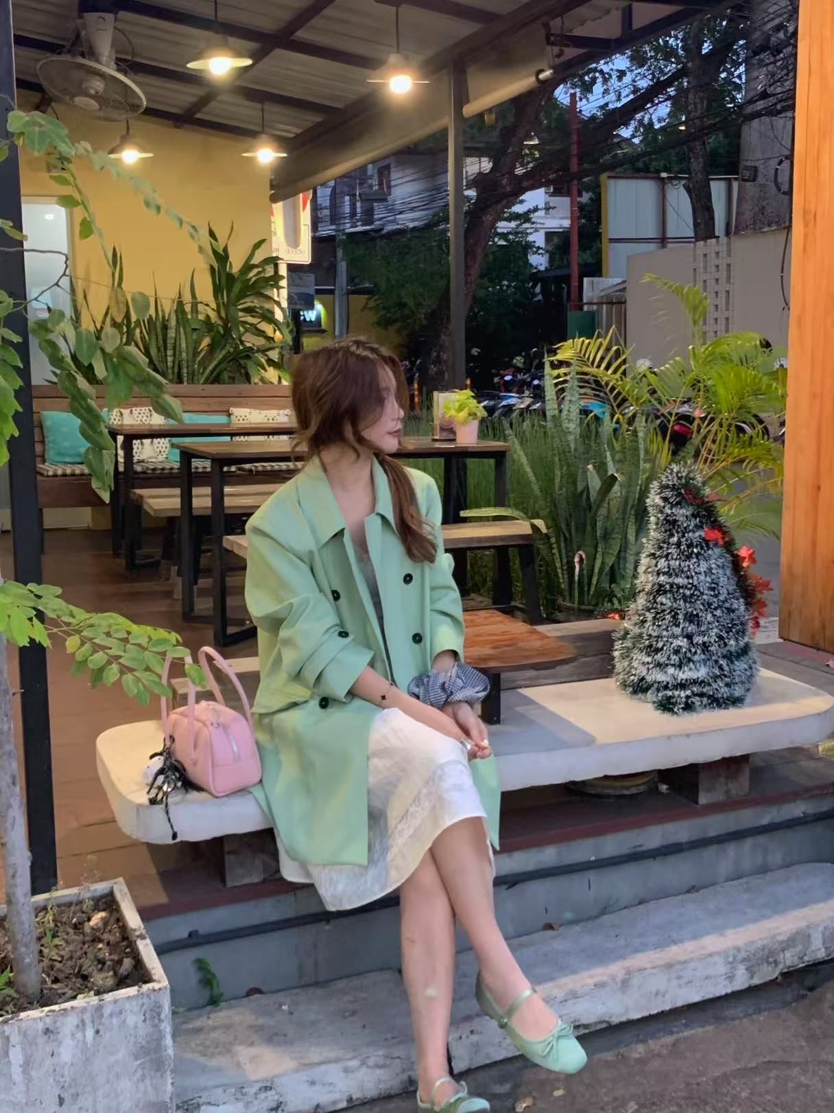 【DUOMI】春季新款百搭时尚韩版小众设计风格大衣Q60286