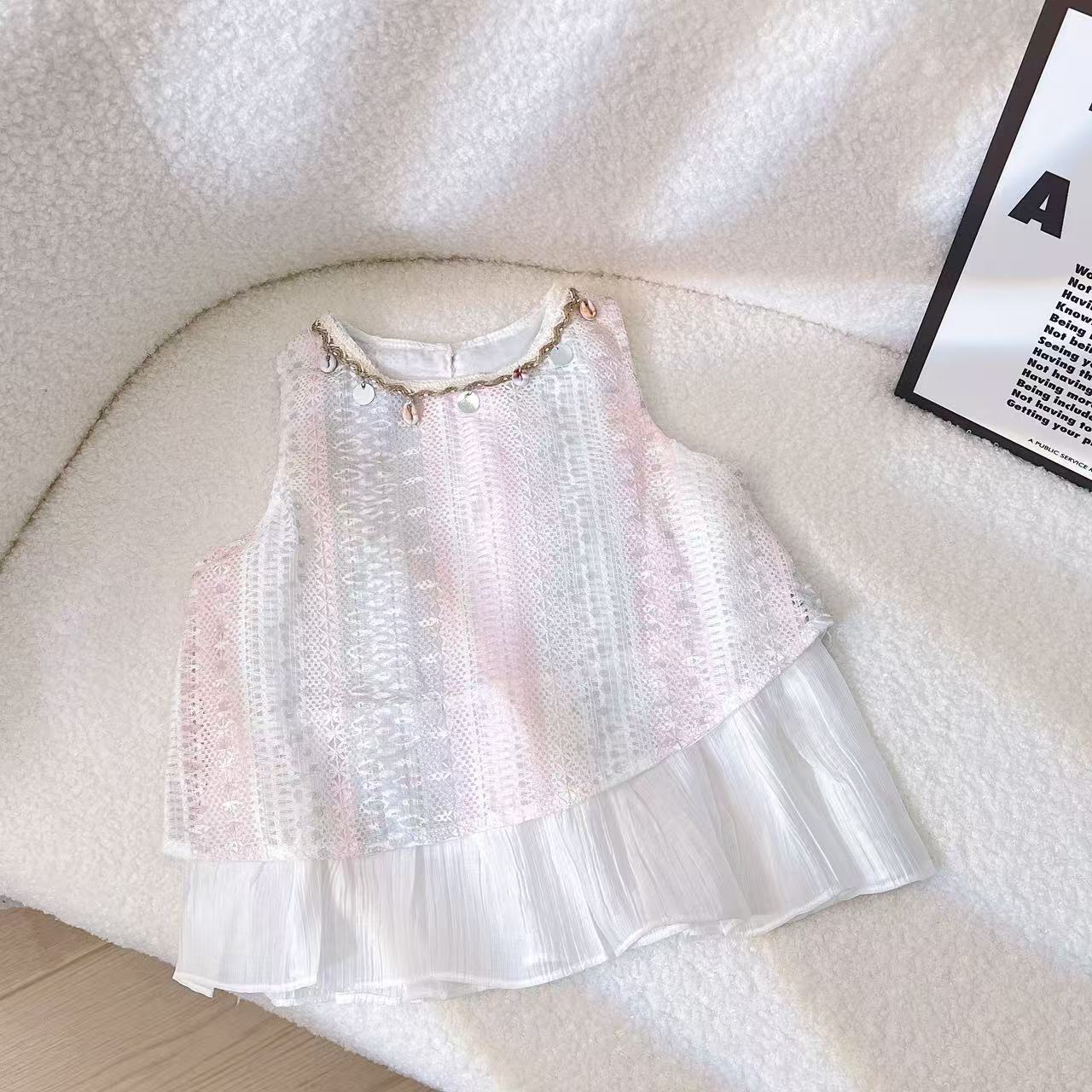 【自营｜线下款！波西米亚风 假两件设计款】女童夏季背心 25336