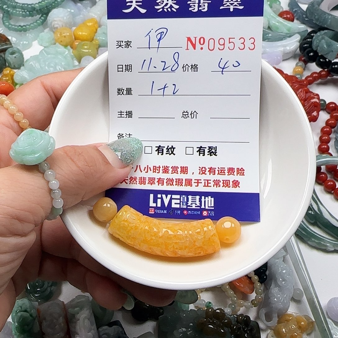 伊***岸翡翠未镶嵌颈饰55