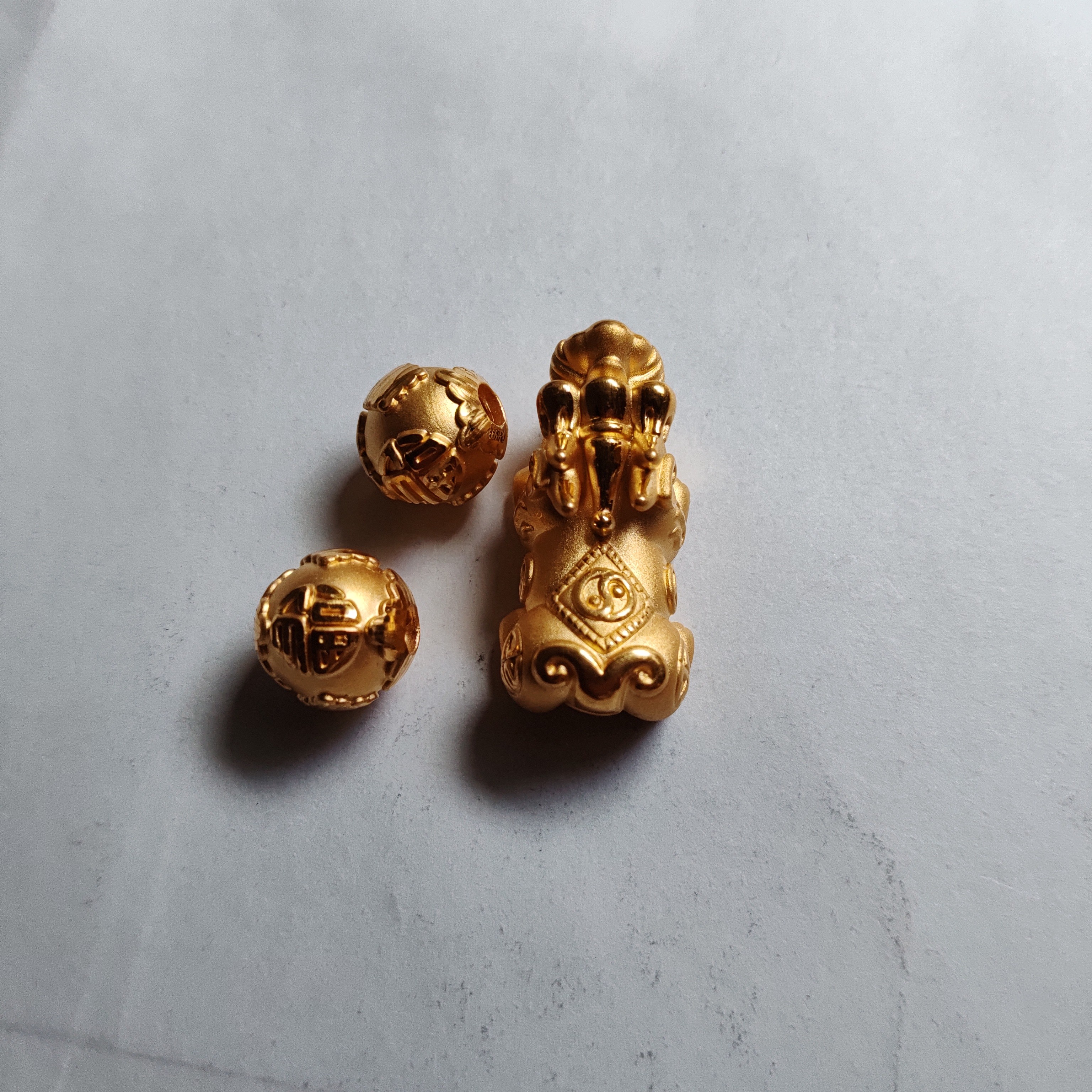 金元宝足金999貔貅珠子首饰
