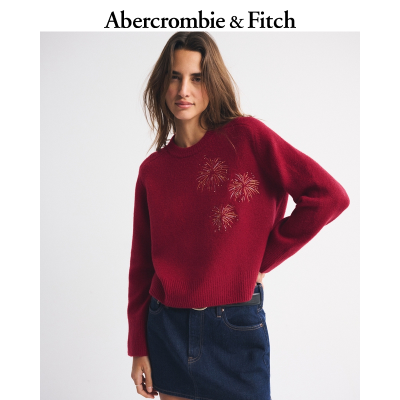 【马年新春】AF新年红多色毛衣针织衫26春季新款女装150-5305