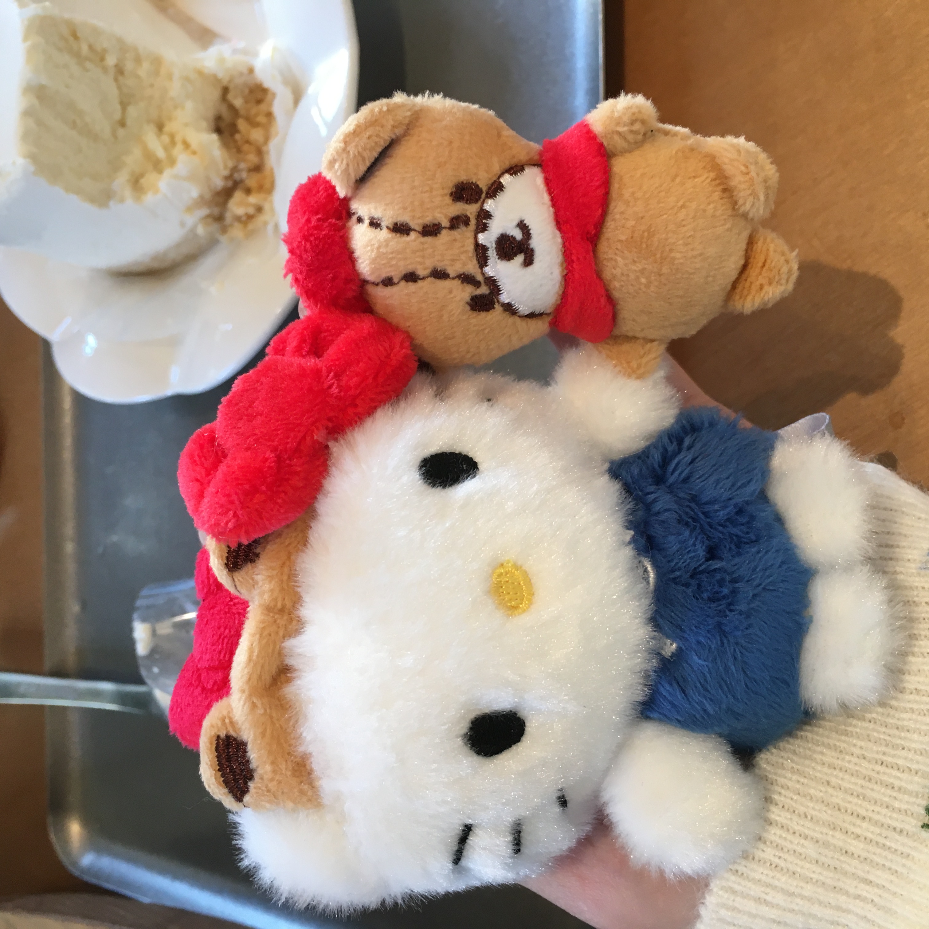 【韩版正品】helloKitty好朋友抱小熊挂件kitty挂件hellokitty挂件