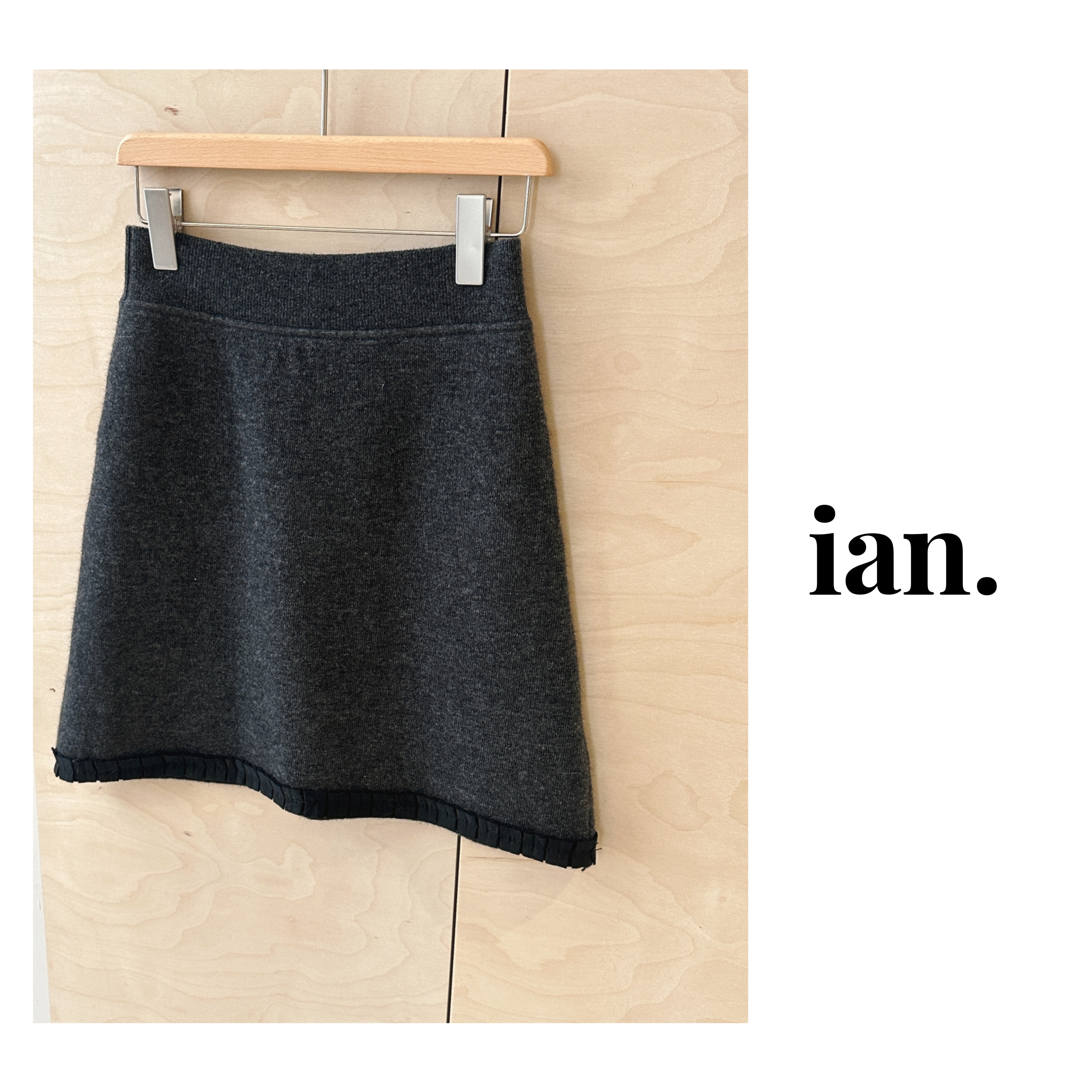 【ian】早春新品~花边羊毛半身裙2