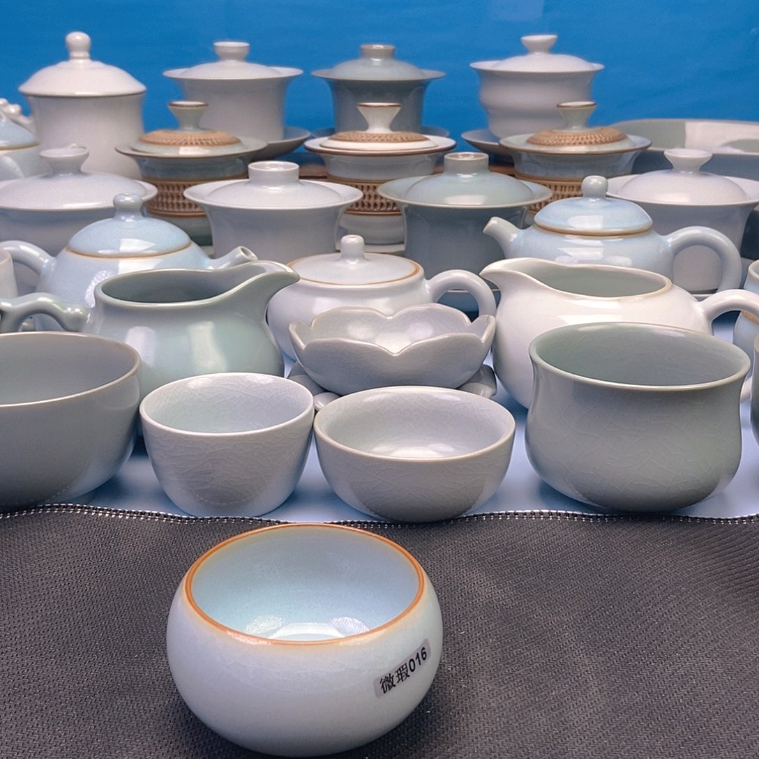 杯微瑕天青禅定杯原矿原釉原产地