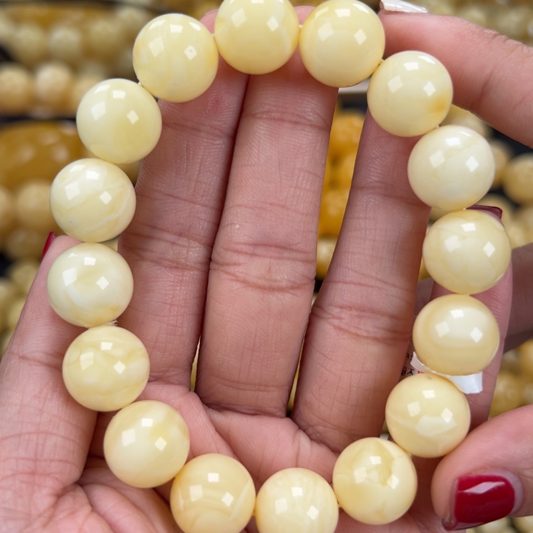 琥珀未镶嵌手链23克