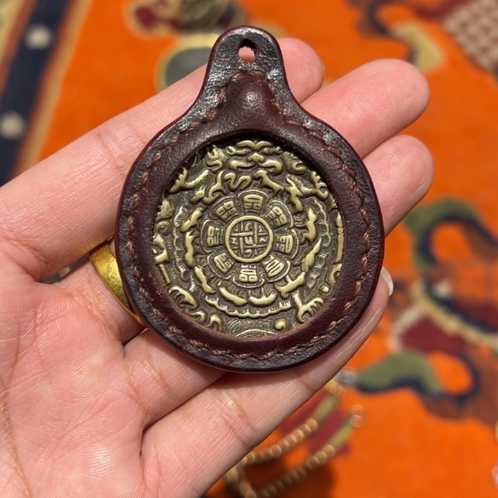 铜星月菩提吊坠项链